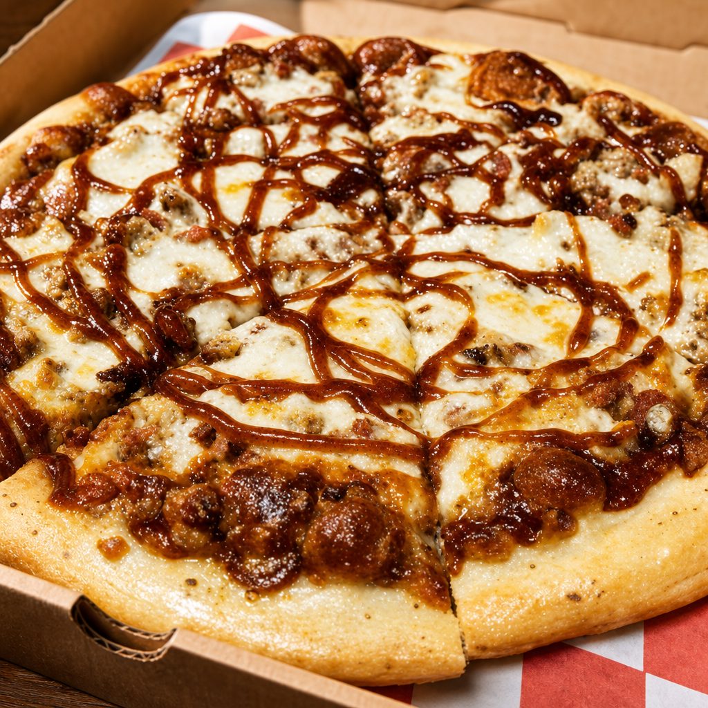 BBQ Chicken Steak Pizza.